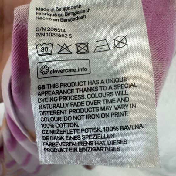 H&M Care Bears Graphic Short Sleeve T-Shirt Size Small Relaxed Fit Tie Dye - Picture 5 of 7